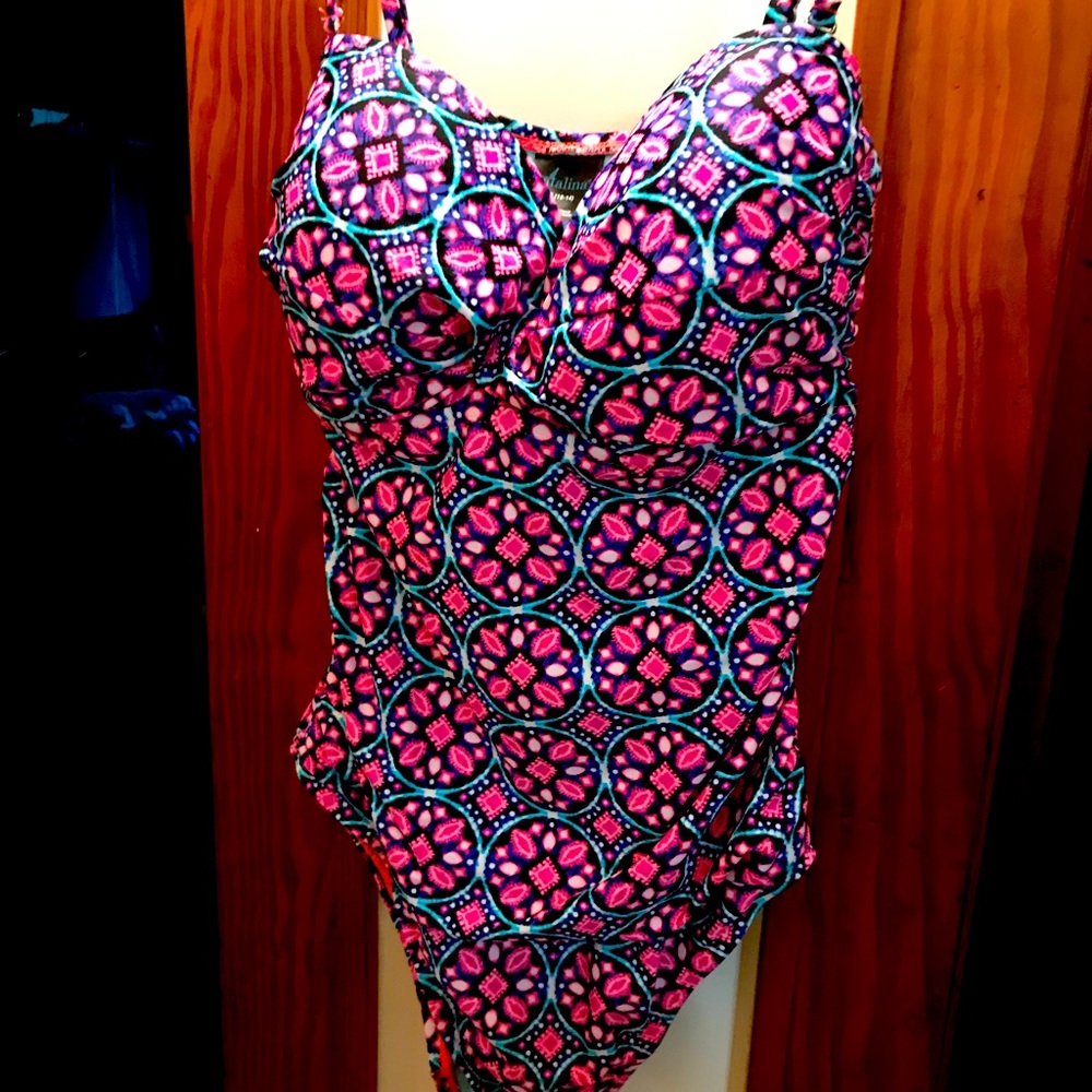 Brand new colorful Catalina one piece suit. Large 12-14.